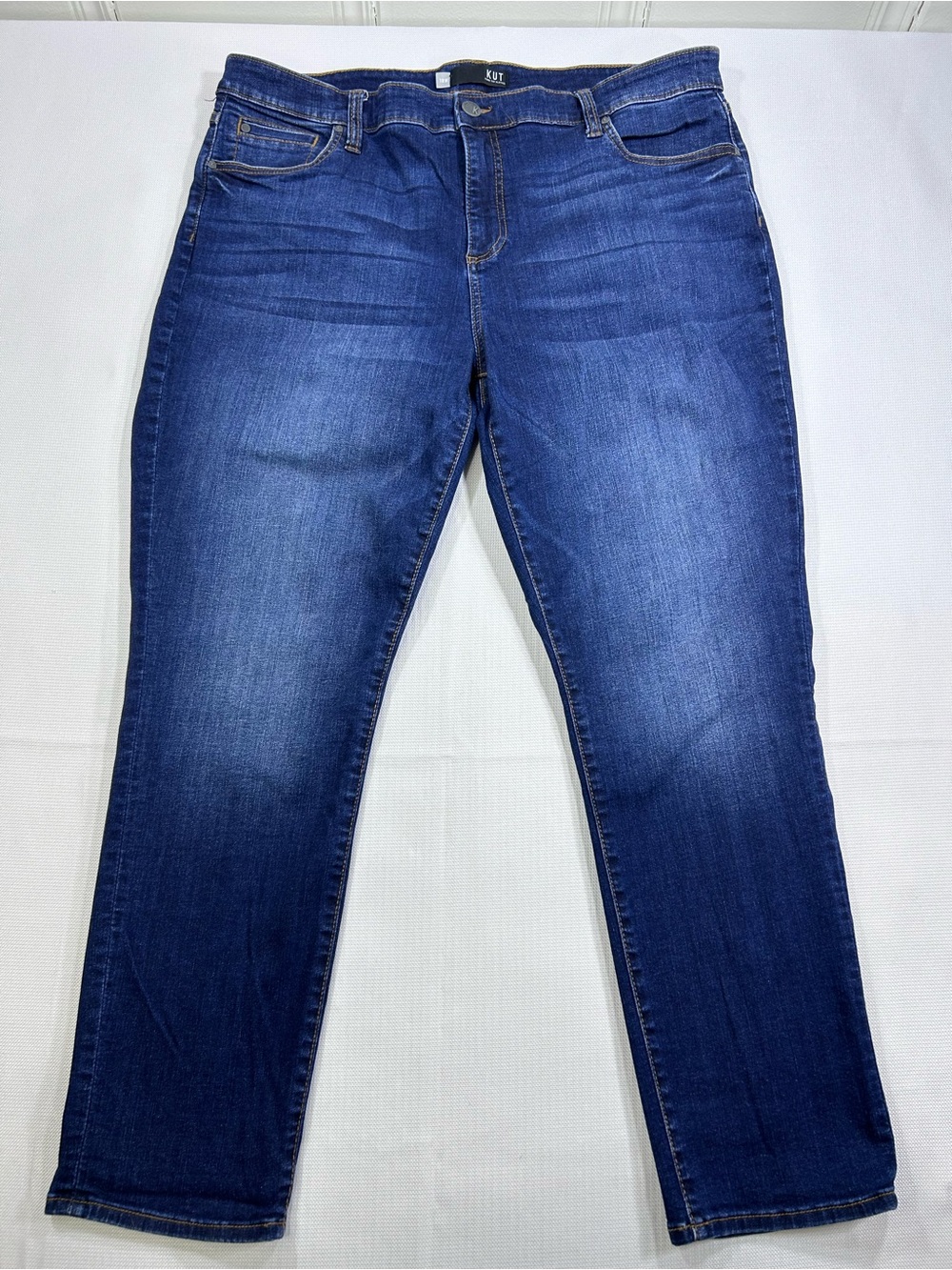 Kut From The Kloth Catherine Boyfriend Jeans 18W Dark Wash Stretch Denim